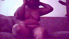 A 40-year-old Guyanese woman with large breasts gets penetrated by a man with a big cock