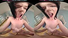 Vrhush Blowjob And Breakfast With Brunette Nessy Blue: Shaved Tits Riding Cowgirl Missionary Pov