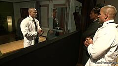 A transgender woman engages in sexual activity with a doctor and a patient