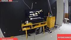 maid fucks boss's husband in public outdoor setting