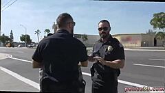American police officer engages in gay threesome with amateur and hot tube