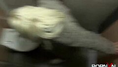 British blonde flashing in public, pissing outdoors 😏