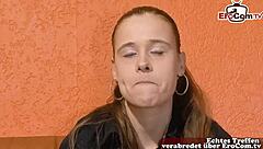 German girl from next door tries first casting with strange man