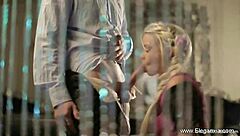 Blonde Fellucia Gives Finest Handjob And Blowjob Ever