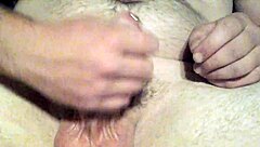 Bold toy play with cock sounding to cumshot