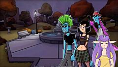 In Danny Phantom Redux, goth girl gives intense blowjob in Amity Park