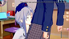 this touhou eroge features yagokoro eirin with big tits rubbing