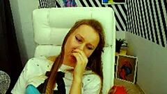 Alicebush just sits down and starts masturbating