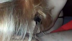 Girlfriend teases with blowjob sucking