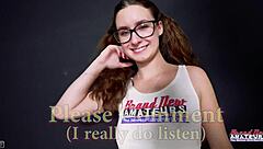 Sexy pigtailed nerd dixie normous gets facialized after dicking