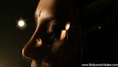 indian brunette works bollywood dance moves passionately