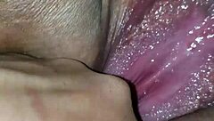 Fat and big fingers playing with vagina