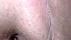 Solo brunette enjoys dildo play with wet pussy