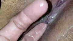Beginner fingers exploring vagina gently