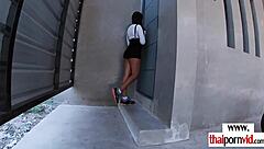 Asian Teen Gives Boyfriend Sexy Footjob in POV Hardcore