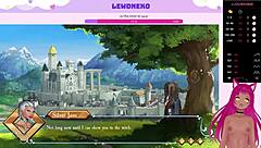 i'm lewdneko, vtuber with big tits playing hentai game