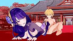 genshin impact - raiden shogun sex with real voice in 3d hentai 4k