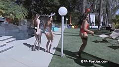 Foursome Pov Fuck With Horny Lingerie Bunnies