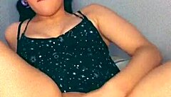 Watch this latina cum hard with dildo twice