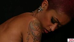 Dyke dominatrix fucks girlfriend with strapon