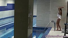 Beautiful Smalltits Babe Masturbates Sensually By The Pool