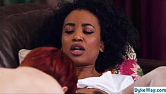 Black and White Lesbians Engage in Passionate Kissing