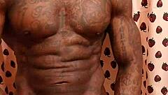 Hallelujah johnson worships the big black hairy cock in a solo masturbation session