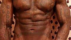 Hallelujah johnson worships the big black hairy cock in a solo masturbation session