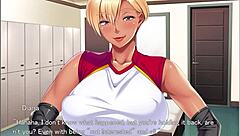 Kasshoku bitch gets wet tity fuck in anime.