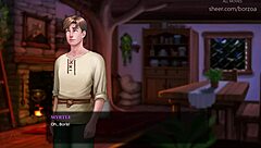 Wow! Blonde with huge boobs shoves wooden dildo in shaved pussy