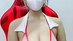 Lisa shows off her big tits and boobs in amateur scene