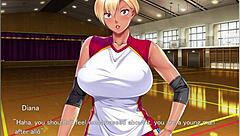 Kasshoku bitch gets wet tity fuck in anime.