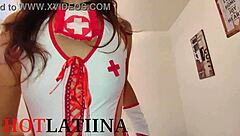 argentinian brunette in threesome with venezuelan sluts for food