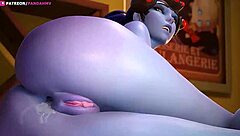 Asshole closeup in Overwatch-themed POV video
