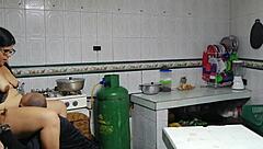 My husband's friend fucks me hard until I squirt everywhere