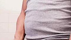 Mature stepmother masturbates with monster cock alone