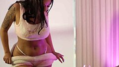 Naughty latina pornstar gives her fat ass to best friend for interracial cum on ass.