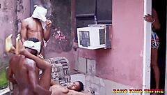 amateur african babe in foursome ghetto scene