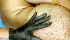 sugarnadya gives intimate haircut to russian guy's cock on webcam