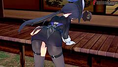 Clorinda's sensual blowjob in fantasy world of Genshin Impact