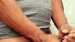 Mature stepmother masturbates with monster cock alone