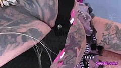 Horny tranny satisfies herself with toys