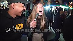 Girls Tease Boobs Outdoors For Cash