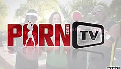 Hot Latina Reporter Gang-Banged Hard by Basketball Team