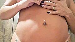 playing with ball dildo in the intimate area with milf and toys.