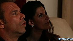 Pretty brunette pornstar rides cock after blowjob