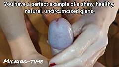 cfnm nurse teases foreskin for intense milking session.