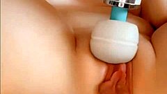 pussy play with big clit fingering and wet ass in doggystyle position, bent over for masturbation