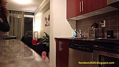 Dedicated servant meticulously cleans her employer's abode