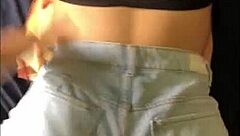 Real amateur 18 year old with perfect ass is fucked doggystyle, bent over